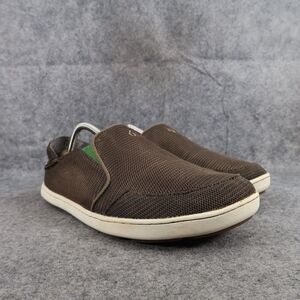 OluKai Shoes Mens 9 Casual Slip On Mesh Nohea Loafer Brown Slide Comfort Active